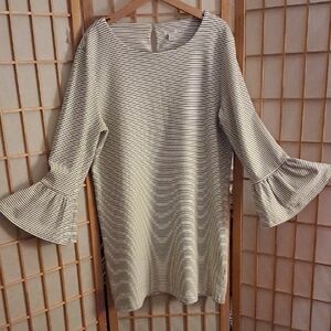 J. Crew Black and White Striped Top